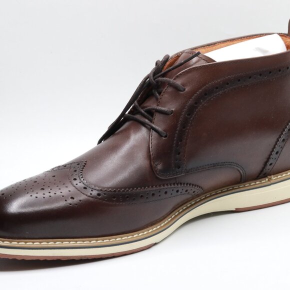 WESDENKING Men's Dress Boots, Chukka Casual Leather Brown 9.5 - Picture 2 of 10